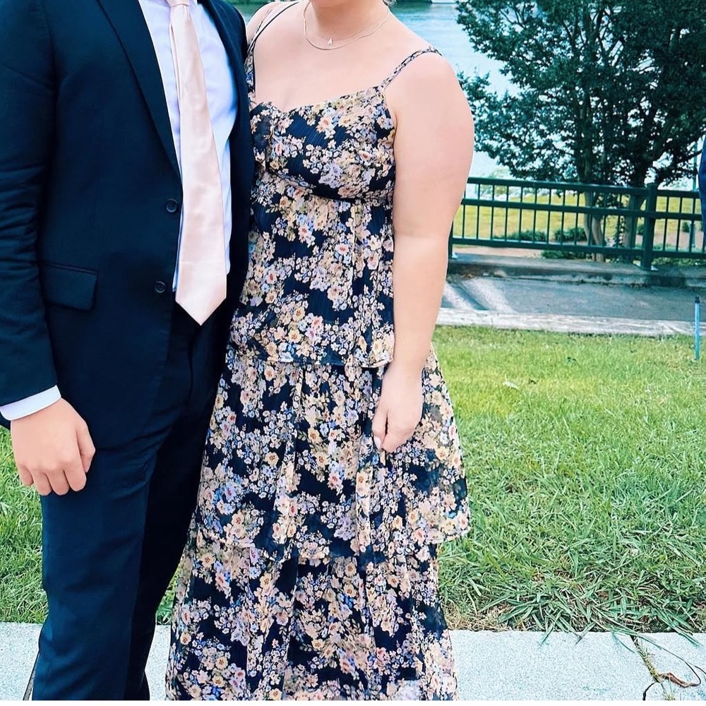 Floral Navy Maxi Dress
